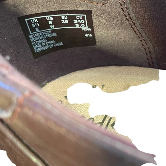 Clarks collection Emslie Guide size 8 low block comfort heel Burgundy brown hue - Picture 6 of 9